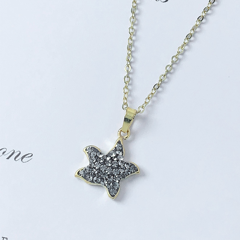 Sterling Silver Gold Plated Basic Simple Style Classic Style Plating Inlay Star Beetles Artificial Crystal Pendant Necklace display picture 7