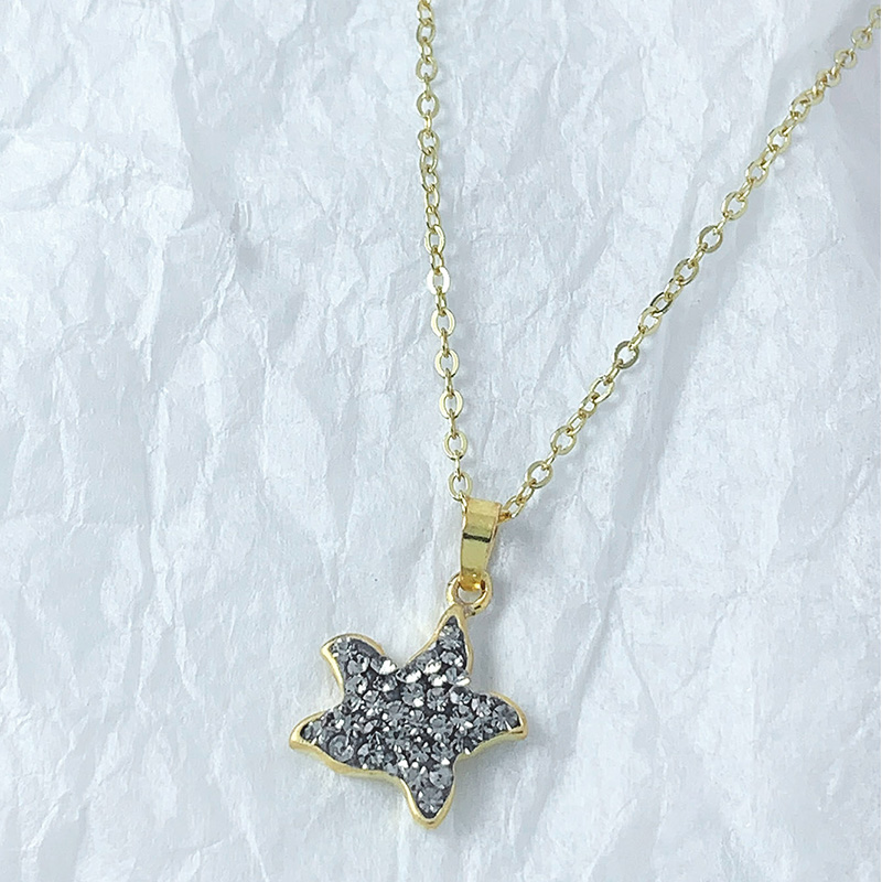 Sterling Silver Gold Plated Basic Simple Style Classic Style Plating Inlay Star Beetles Artificial Crystal Pendant Necklace display picture 8