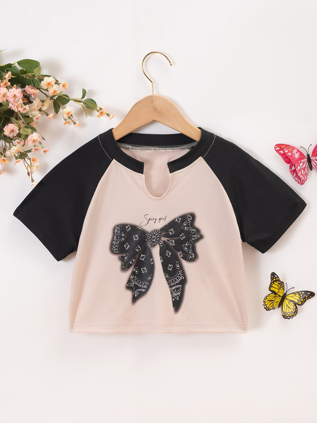 Cute Bow Knot Polyester T-shirts & Blouses display picture 1