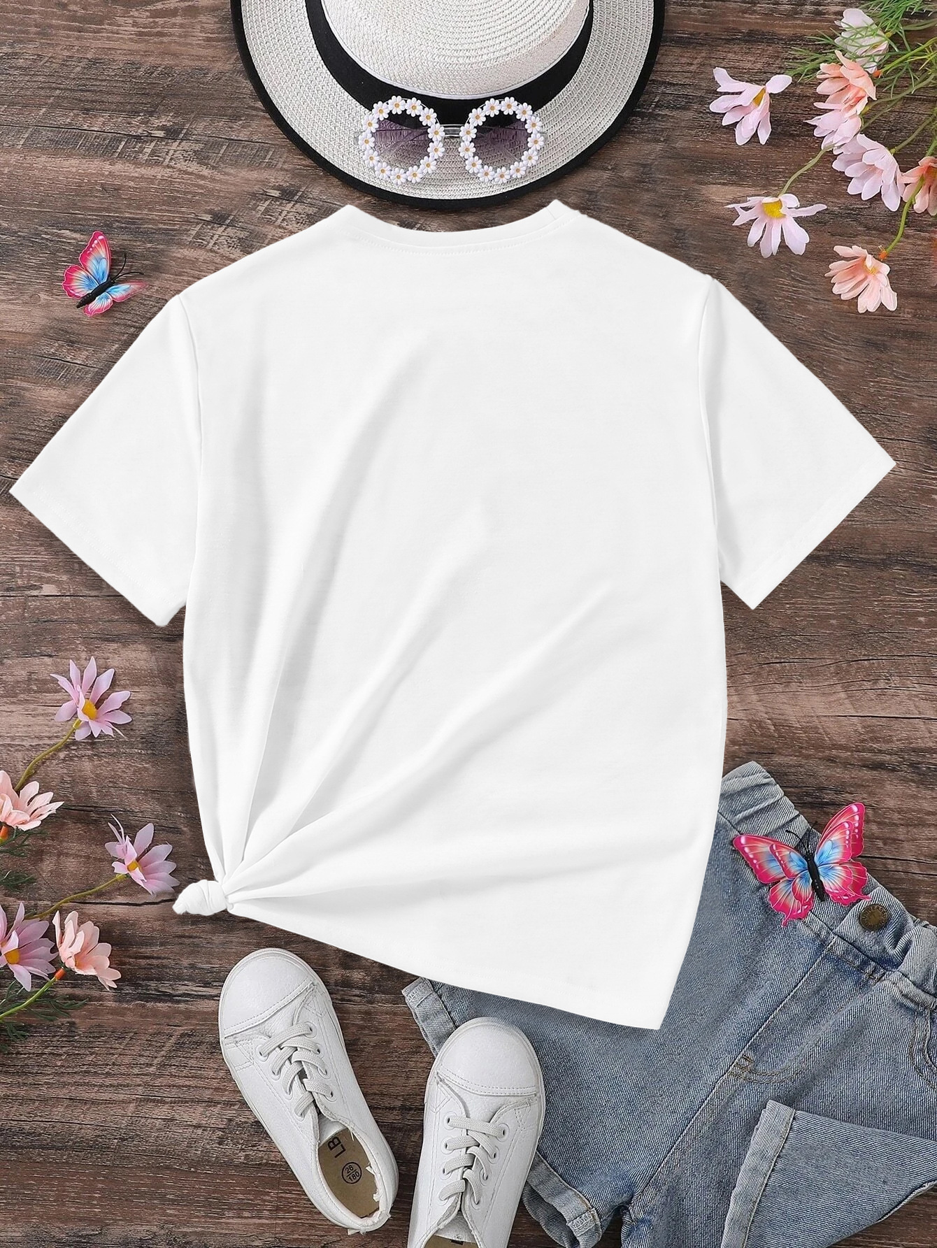 Einfacher Stil Brief Herzform Blume Polyester T-Shirts & Blusen display picture 2
