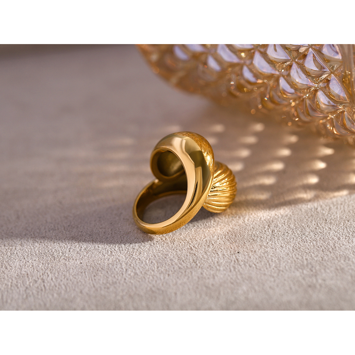 IG-Stil Einfacher Stil Wassertropfen Edelstahl 304 18 Karat Vergoldet Ringe In Masse display picture 8