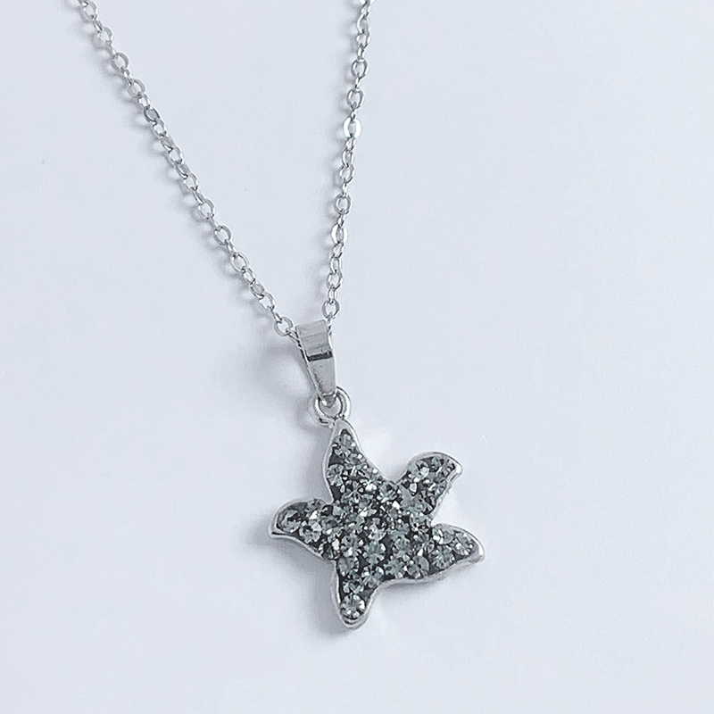 Sterling Silver Cute Sweet Simple Style Plating Inlay Four Leaf Clover Star Artificial Crystal Pendant Necklace display picture 9