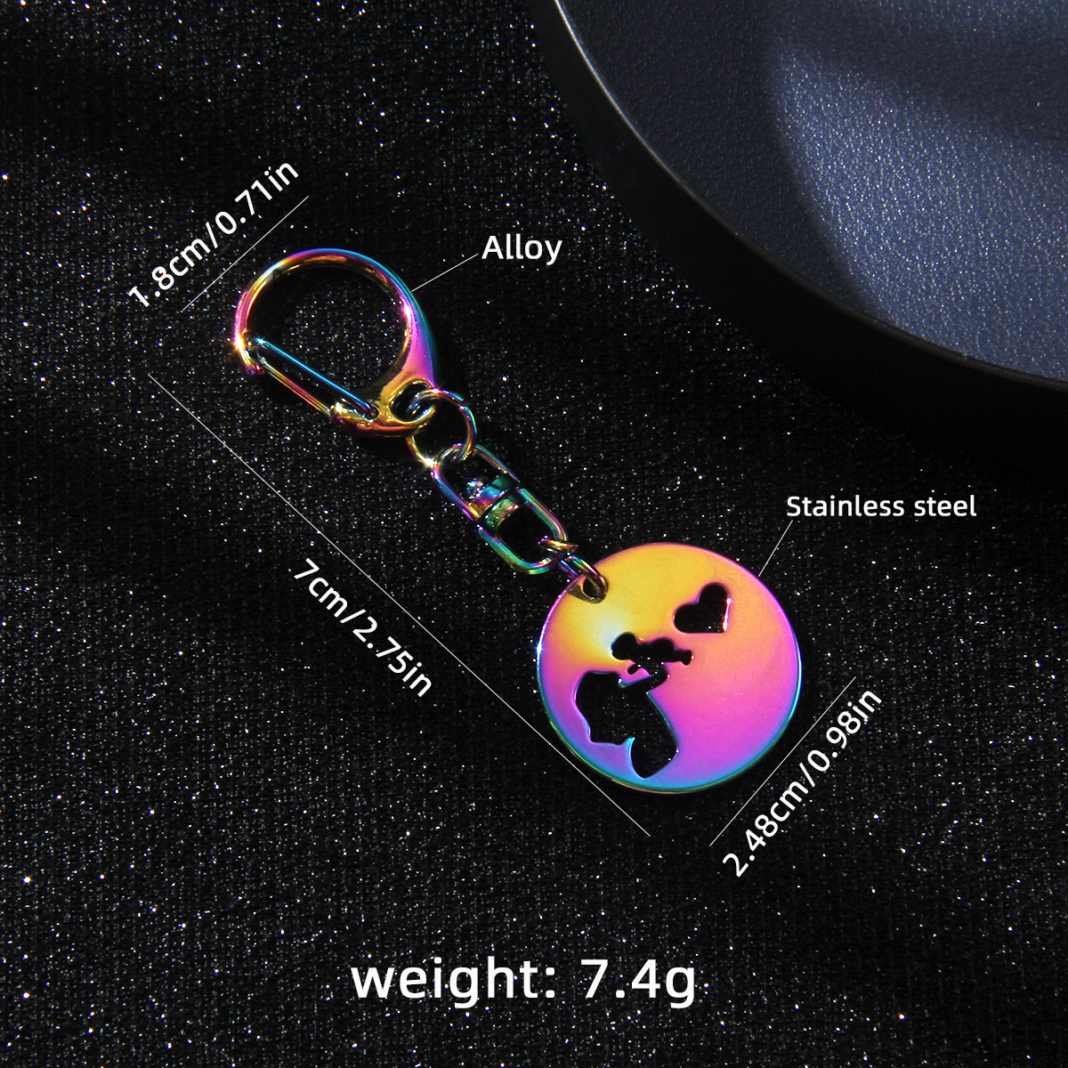 Basic Modern Style Classic Style Human 201 Stainless Steel Alloy Plating Mother'S Day Bag Pendant Keychain display picture 7