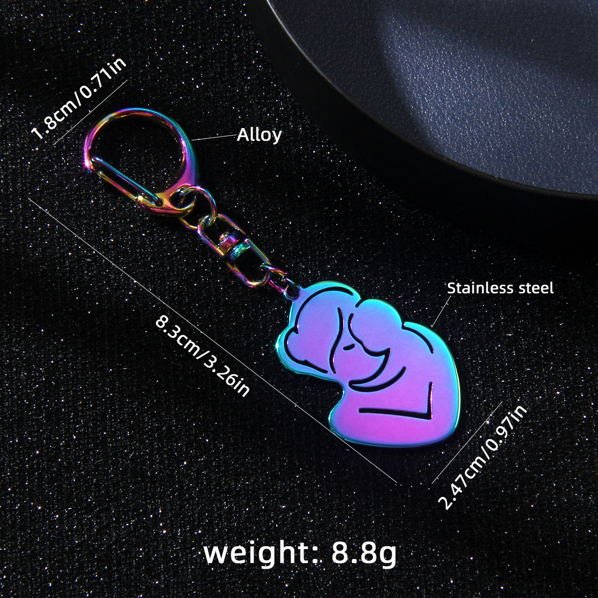 Basic Modern Style Classic Style Human 201 Stainless Steel Alloy Plating Mother'S Day Bag Pendant Keychain display picture 1