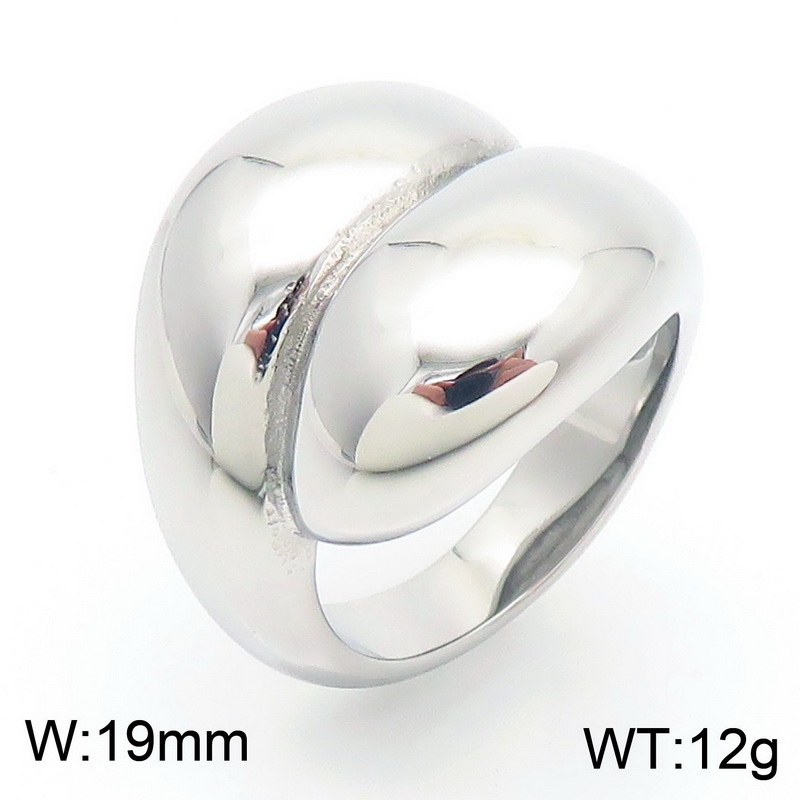 304 Stainless Steel 18K Gold Plated Vintage Style Simple Style Irregular Solid Color Rings display picture 2