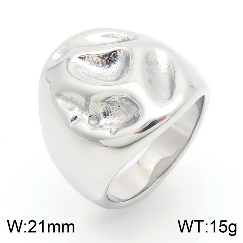 304 Stainless Steel 18K Gold Plated Simple Style Irregular Solid Color Rings display picture 8