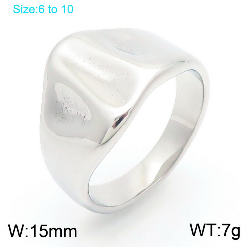 304 Stainless Steel 18K Gold Plated Simple Style Irregular Solid Color Rings display picture 9