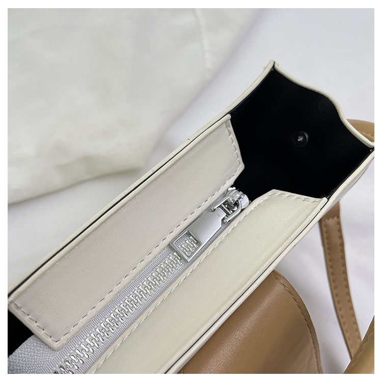 Women's Medium Pu Leather Color Block Solid Color Vintage Style Classic Style Sewing Thread Magnetic Buckle Crossbody Bag display picture 1