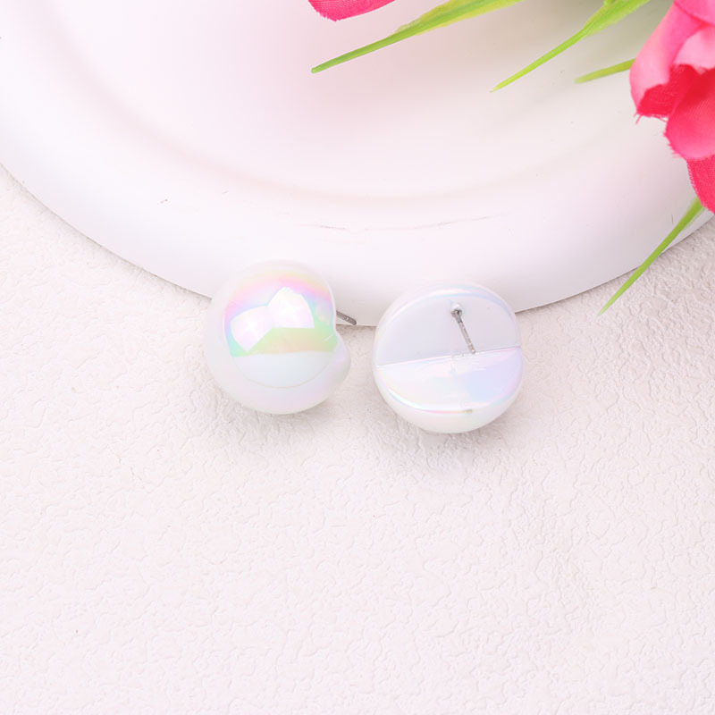 1 Paire Style IG Style Simple Rond Placage Arylique Boucles D'Oreilles display picture 1