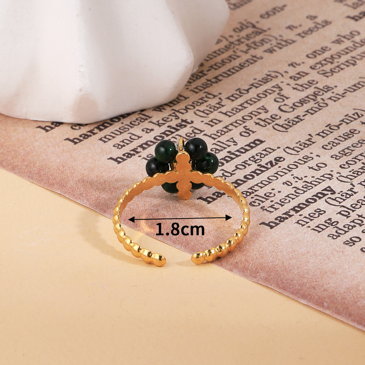 IG Style Sweet Flower 304 Stainless Steel 18K Gold Plated Open Rings In Bulk display picture 3