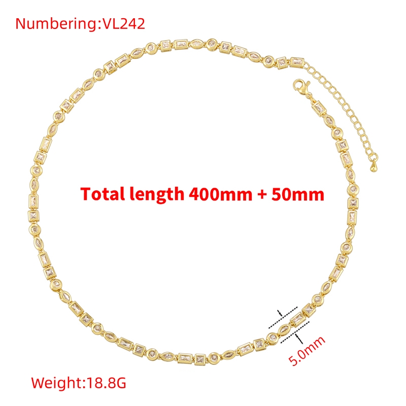 Copper 18K Gold Plated Elegant Luxurious Shiny Plating Inlay Irregular Round Zircon Bracelets Necklace display picture 4