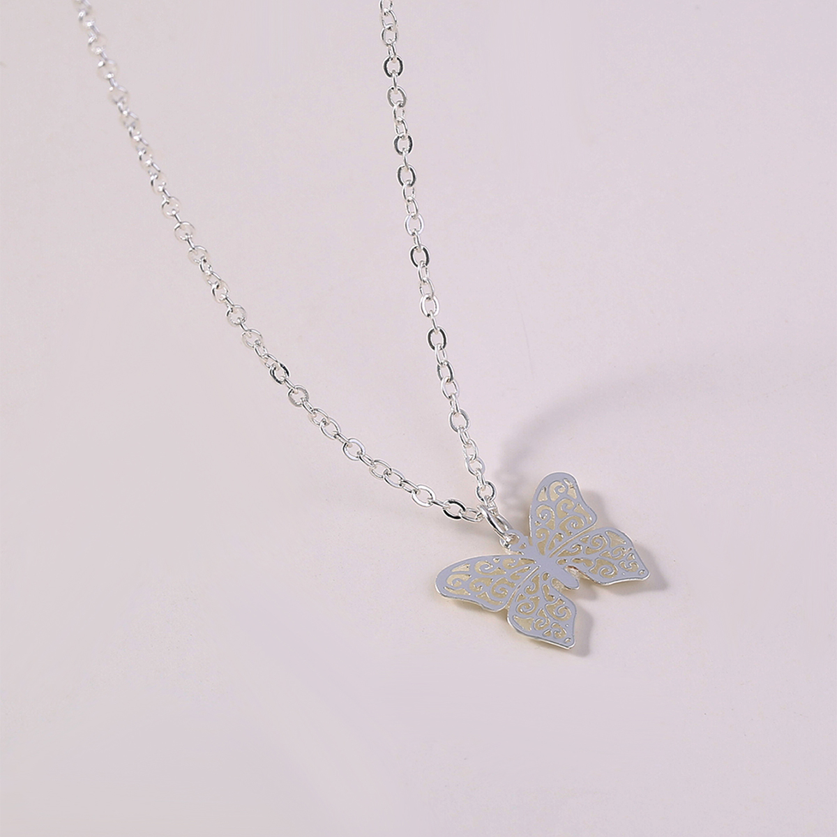 Cobre Romántico Dulce Luminoso Mariposa Collar Colgante display picture 5