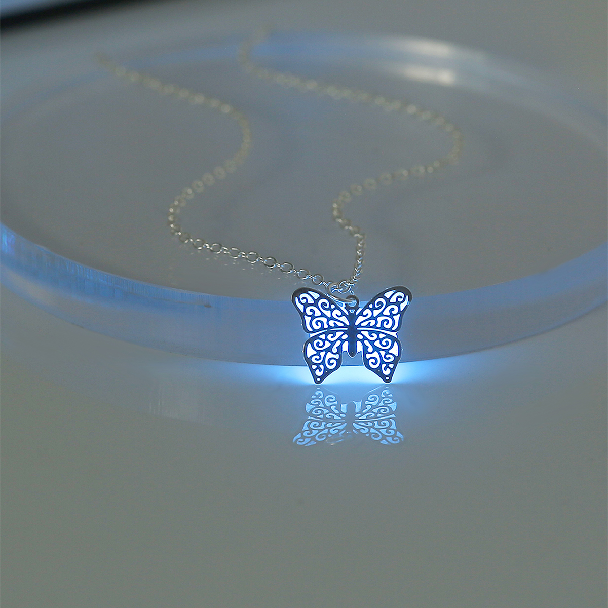 Cobre Romántico Dulce Luminoso Mariposa Collar Colgante display picture 7