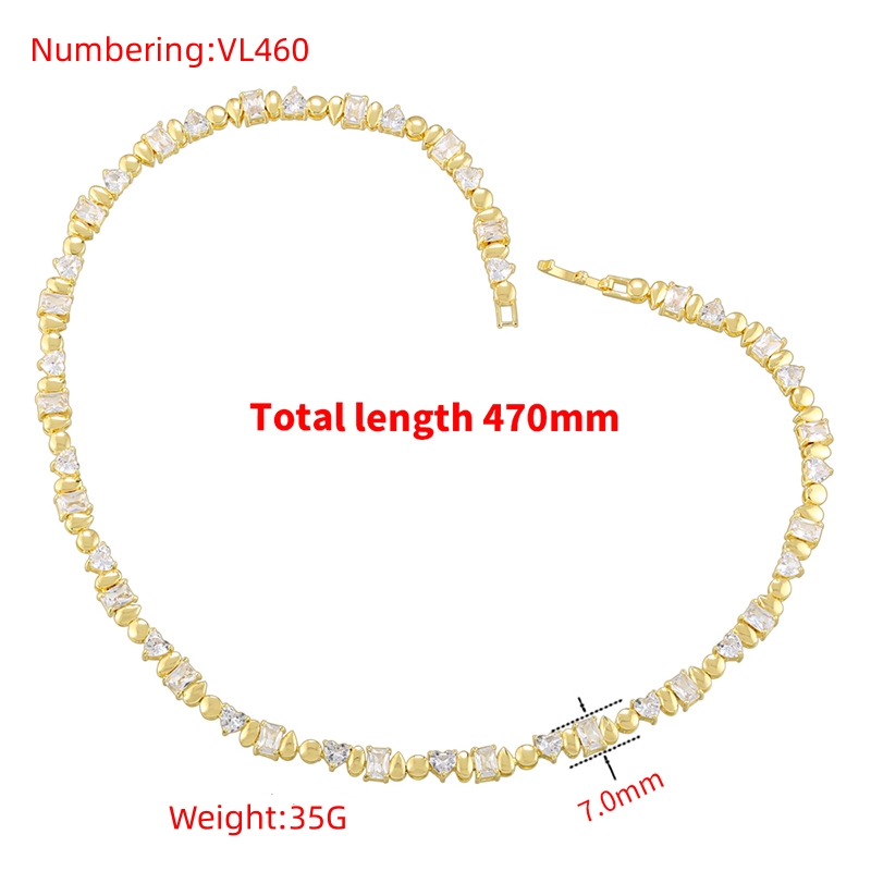 Copper 18K Gold Plated Casual Exaggerated Plating Inlay Water Droplets Zircon Bracelets Necklace display picture 3