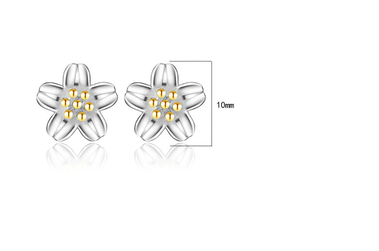 1 Pair Basic Classic Style Commute Flower Daisy Plating Copper Ear Studs display picture 7