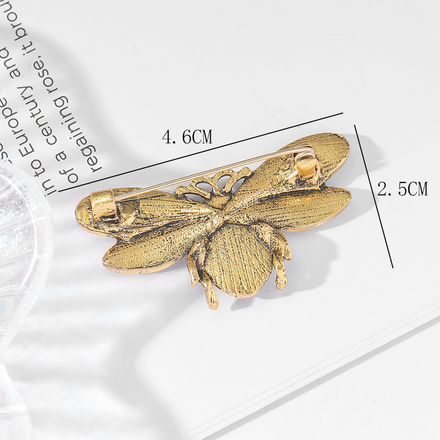 Simple Style Classic Style Bee Alloy Inlay Zircon Women's Brooches display picture 4