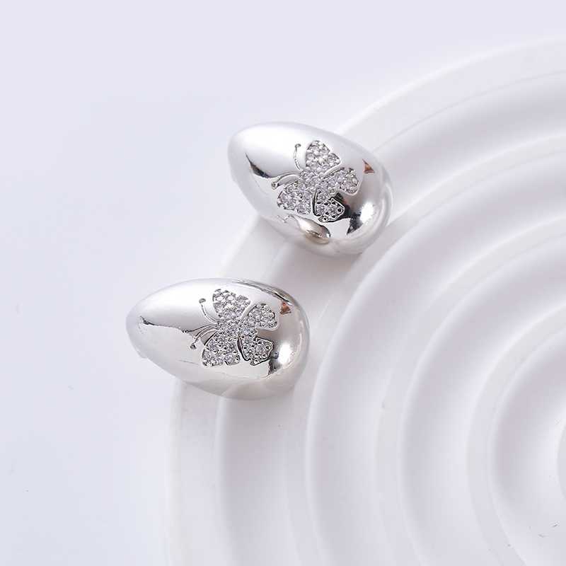 1 Pair Simple Style Classic Style Solid Color Plating Inlay Copper Zircon 18K Gold Plated Ear Studs display picture 22