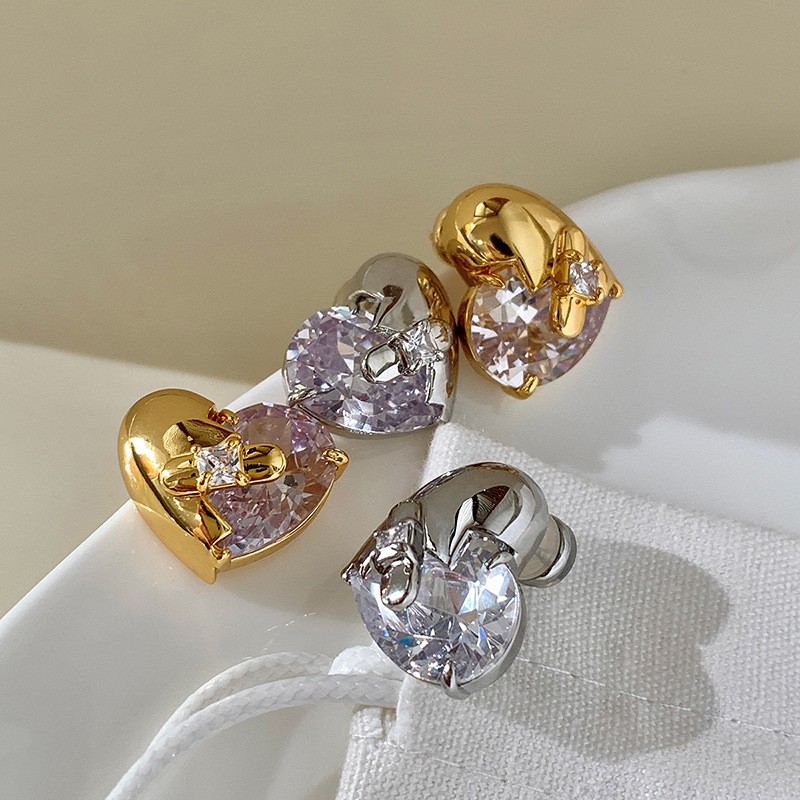 1 Pair Elegant Luxurious U Shape Geometric Plating Inlay Metal Copper Brass Zircon Gold Plated Earrings display picture 29