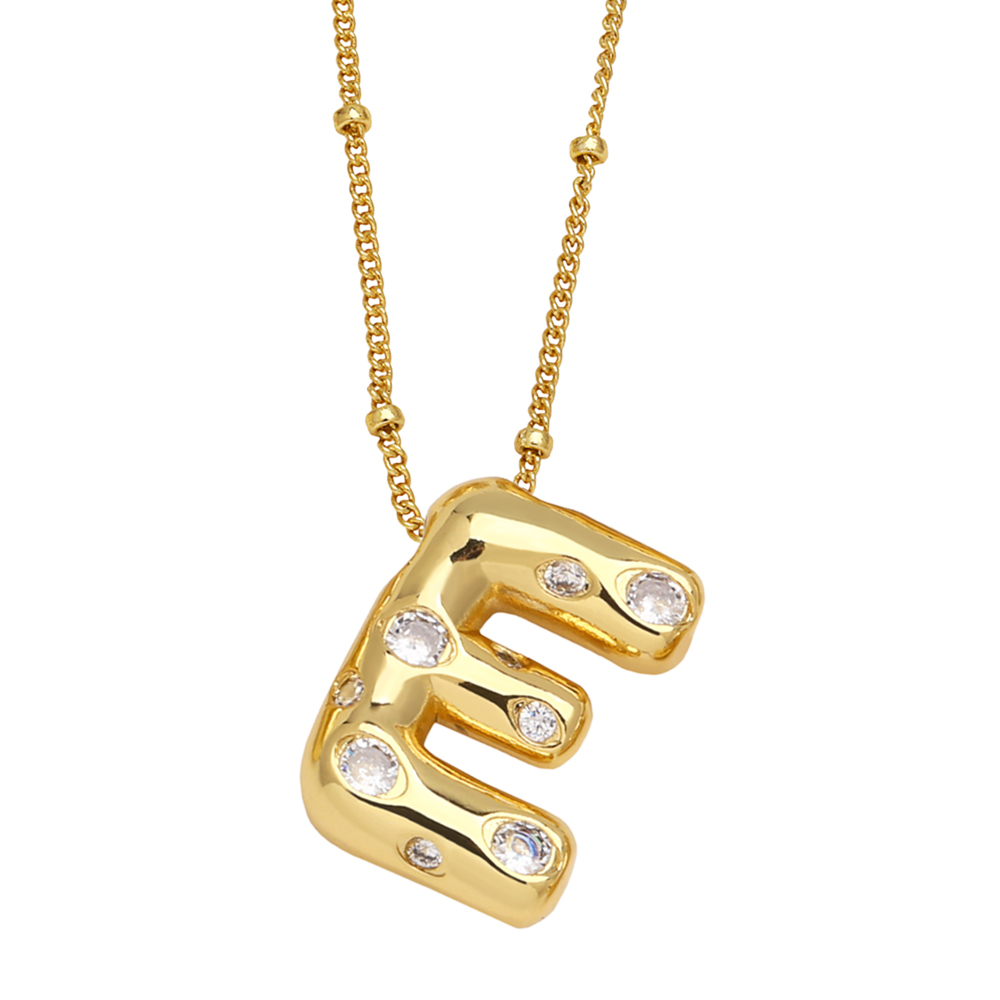 Cobre Chapados en oro de 18k Estilo Moderno Estilo Simple Enchapado Embutido Carta Circón Collar Colgante display picture 7