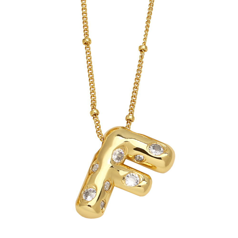 Le Cuivre Plaqué Or 18K Style Moderne Style Simple Placage Incruster Lettre Zircon Pendentif display picture 9