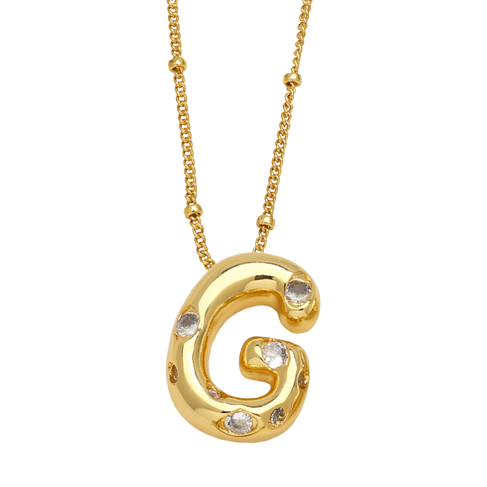 Le Cuivre Plaqué Or 18K Style Moderne Style Simple Placage Incruster Lettre Zircon Pendentif display picture 10