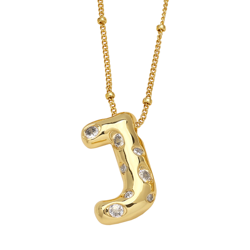 Copper 18K Gold Plated Modern Style Simple Style Plating Inlay Letter Zircon Pendant Necklace display picture 12