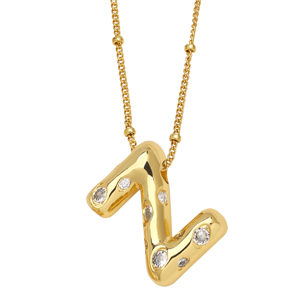 Le Cuivre Plaqué Or 18K Style Moderne Style Simple Placage Incruster Lettre Zircon Pendentif display picture 26