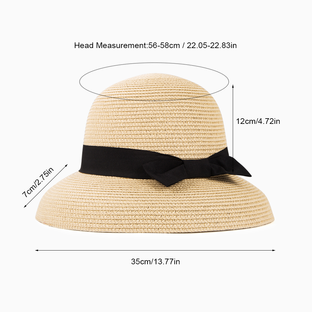 Women's Casual Elegant Modern Style Bow Knot Wide Eaves Straw Hat display picture 2