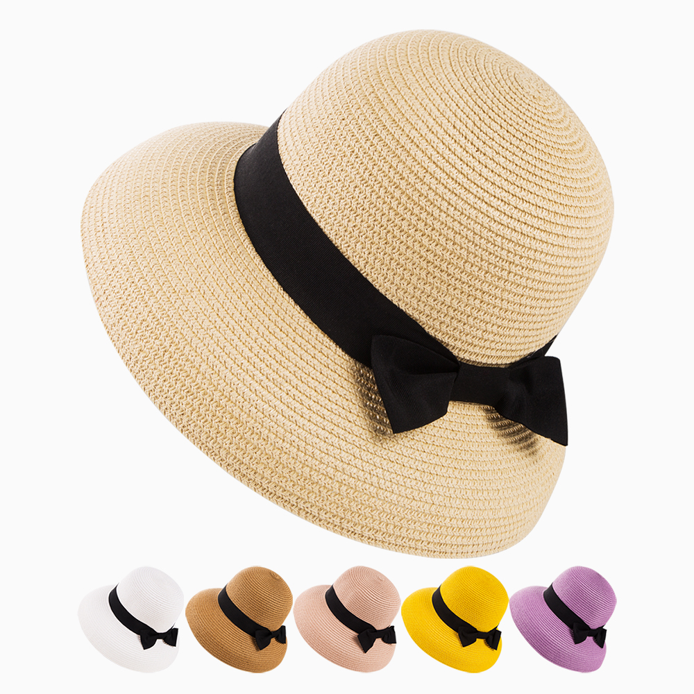 Women's Casual Elegant Modern Style Bow Knot Wide Eaves Straw Hat display picture 10