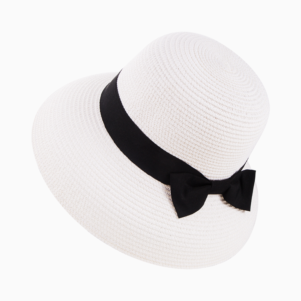 Women's Casual Elegant Modern Style Bow Knot Wide Eaves Straw Hat display picture 1