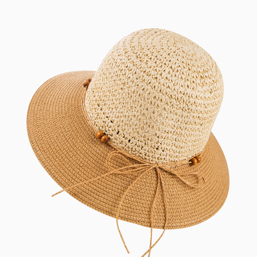 Women's Ethnic Style Classic Style Color Block Beaded Big Eaves Straw Hat display picture 8