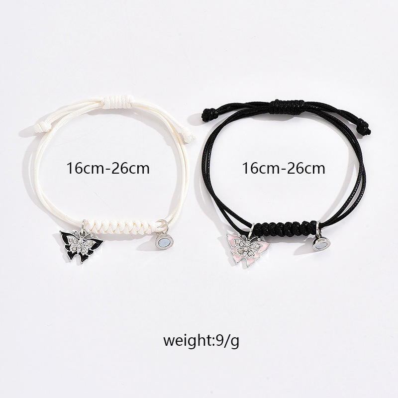 Simple Style Classic Style Butterfly Alloy Leather Rope Braid Women's Bracelets display picture 2