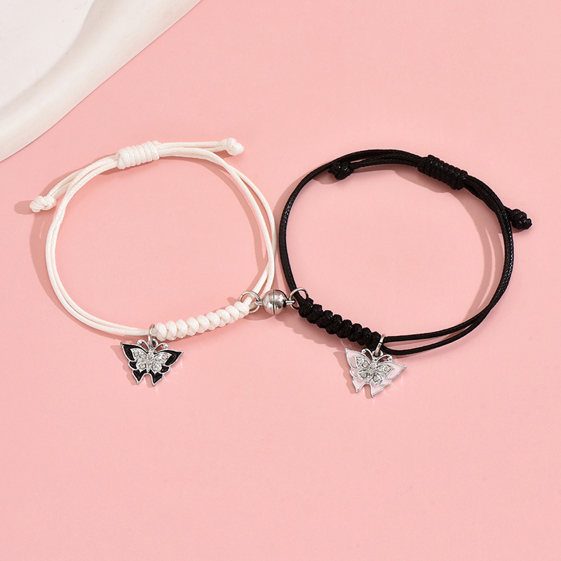 Simple Style Classic Style Butterfly Alloy Leather Rope Braid Women's Bracelets display picture 7