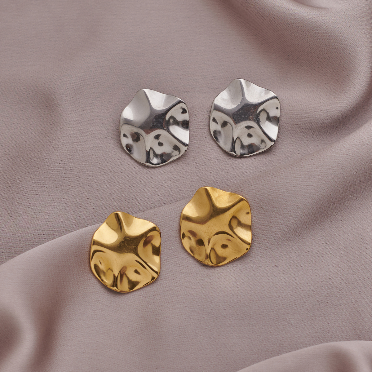 1 Pair Vintage Style Exaggerated Square Bow Knot Shell Plating 304 Stainless Steel 18K Gold Plated Ear Studs display picture 17