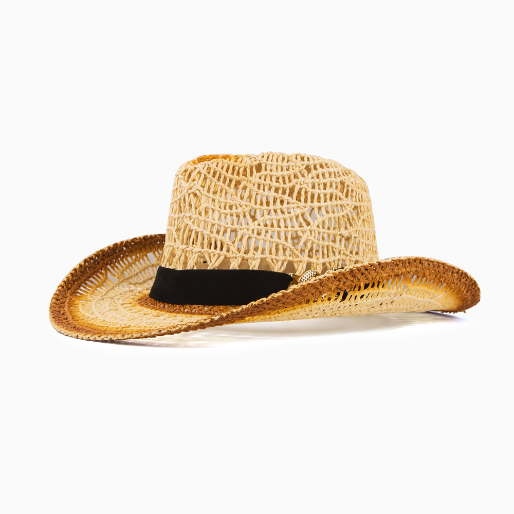 Mujeres Tropical Estilo De Moda Bloque De Color Grandes Aleros Sombrero De Fieltro display picture 3