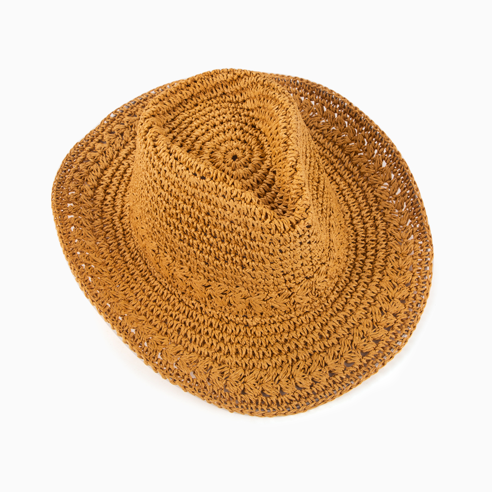 Frau Einfacher Stil Klassischer Stil Einfarbig Große Traufen Sonnenhut Fedora-Hut display picture 2