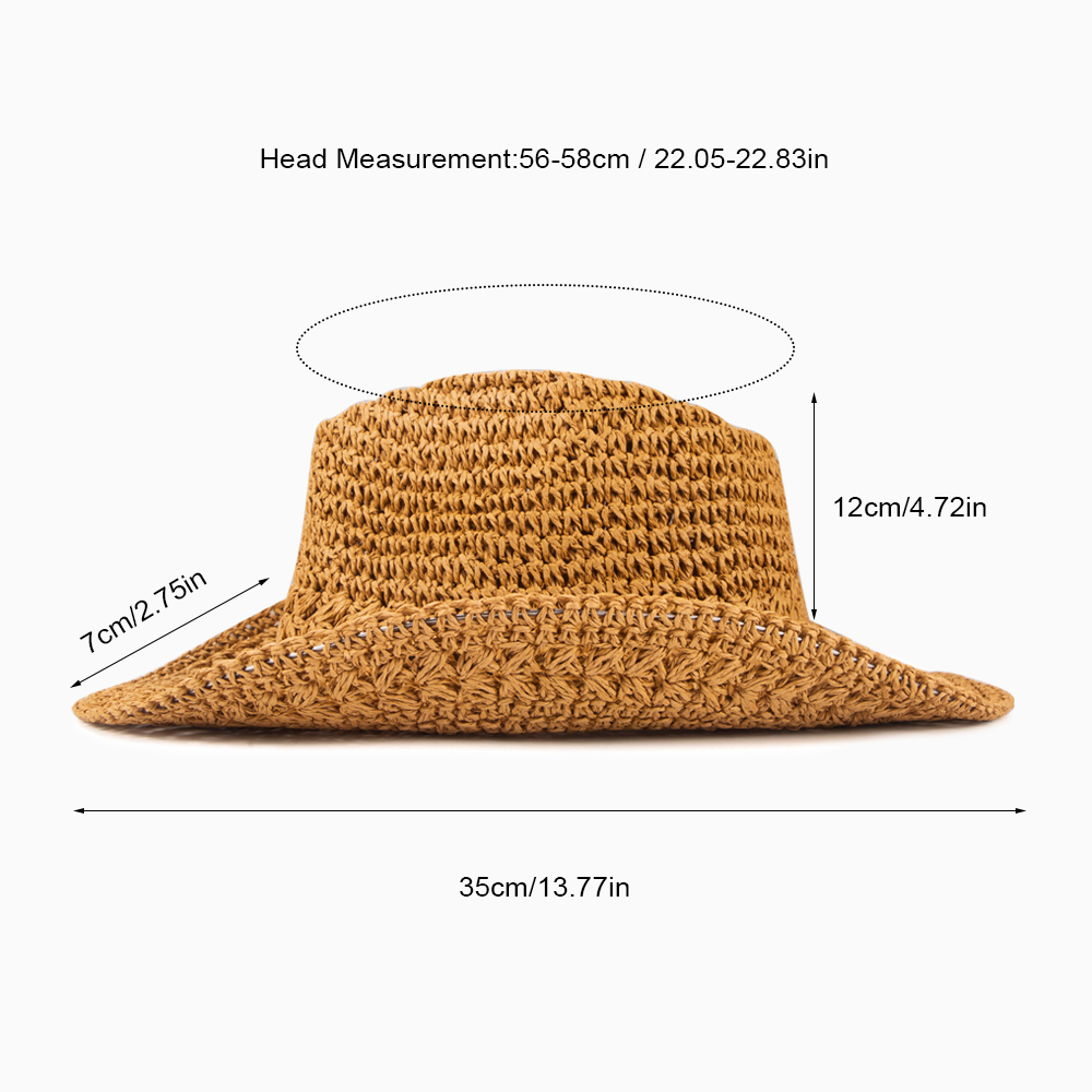 Frau Einfacher Stil Klassischer Stil Einfarbig Große Traufen Sonnenhut Fedora-Hut display picture 10