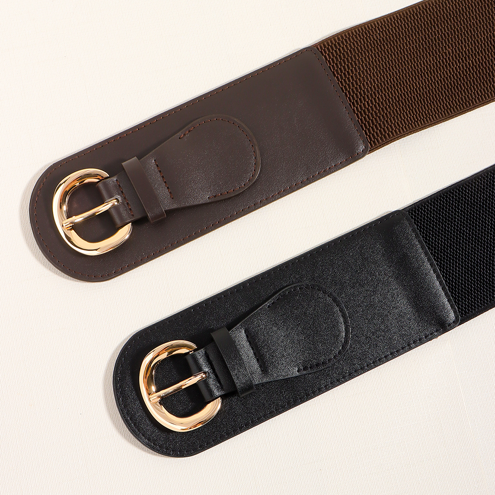 Elegant Glam Simple Style Solid Color Pu Leather Belt Buckle Women's Leather Belts display picture 5