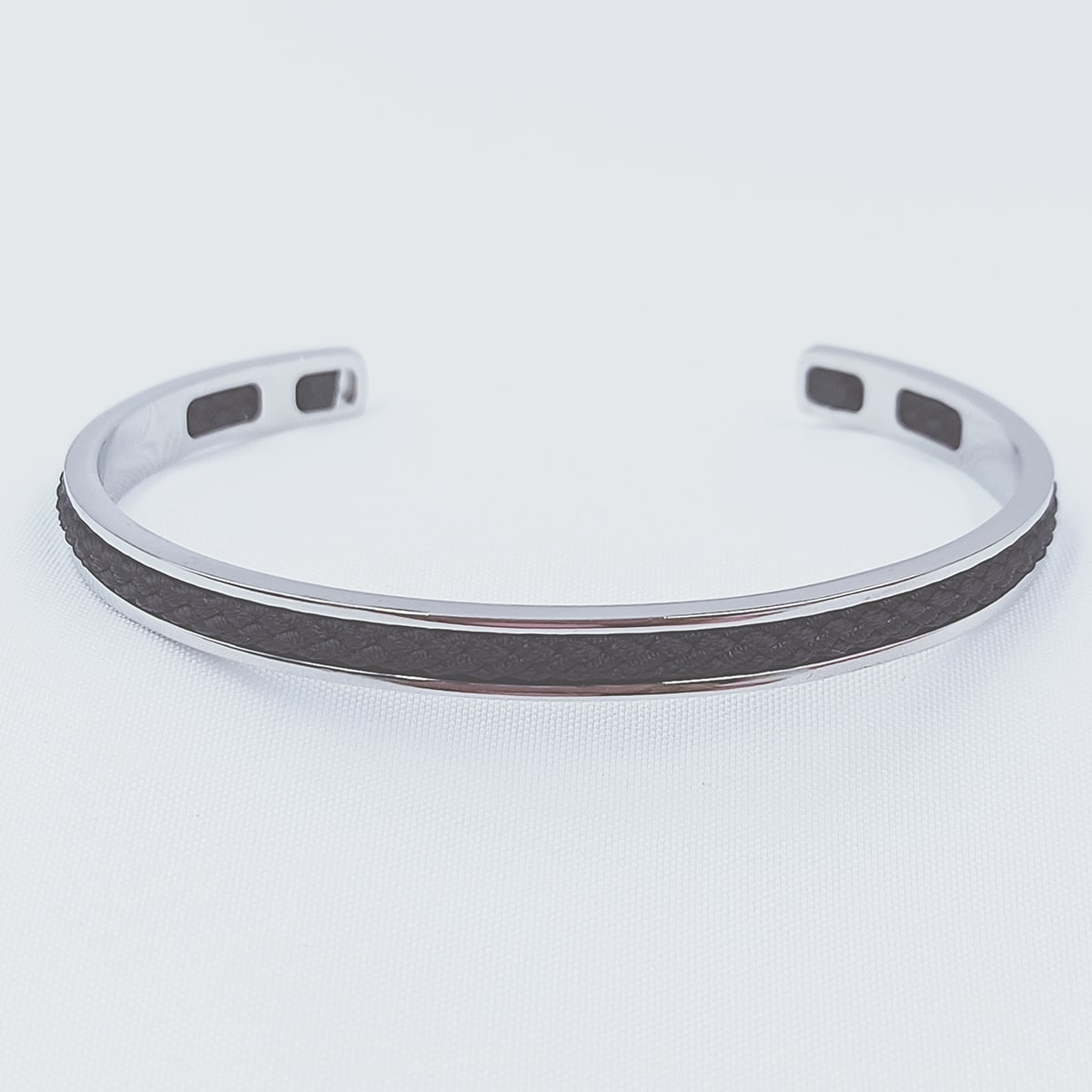 IG Style Simple Style Solid Color 316 Stainless Steel  Nylon Rope Bangle In Bulk display picture 1