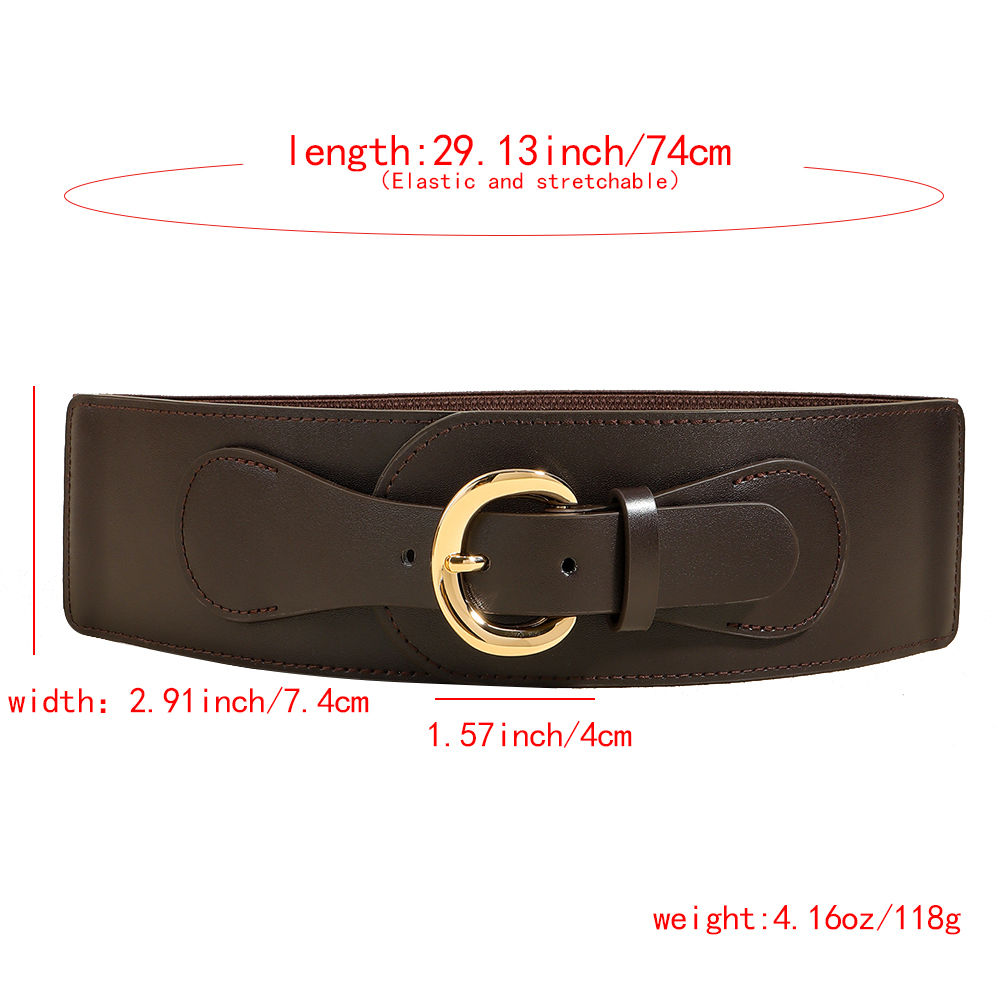 Elegant Glam Simple Style Solid Color Pu Leather Belt Buckle Women's Leather Belts display picture 2