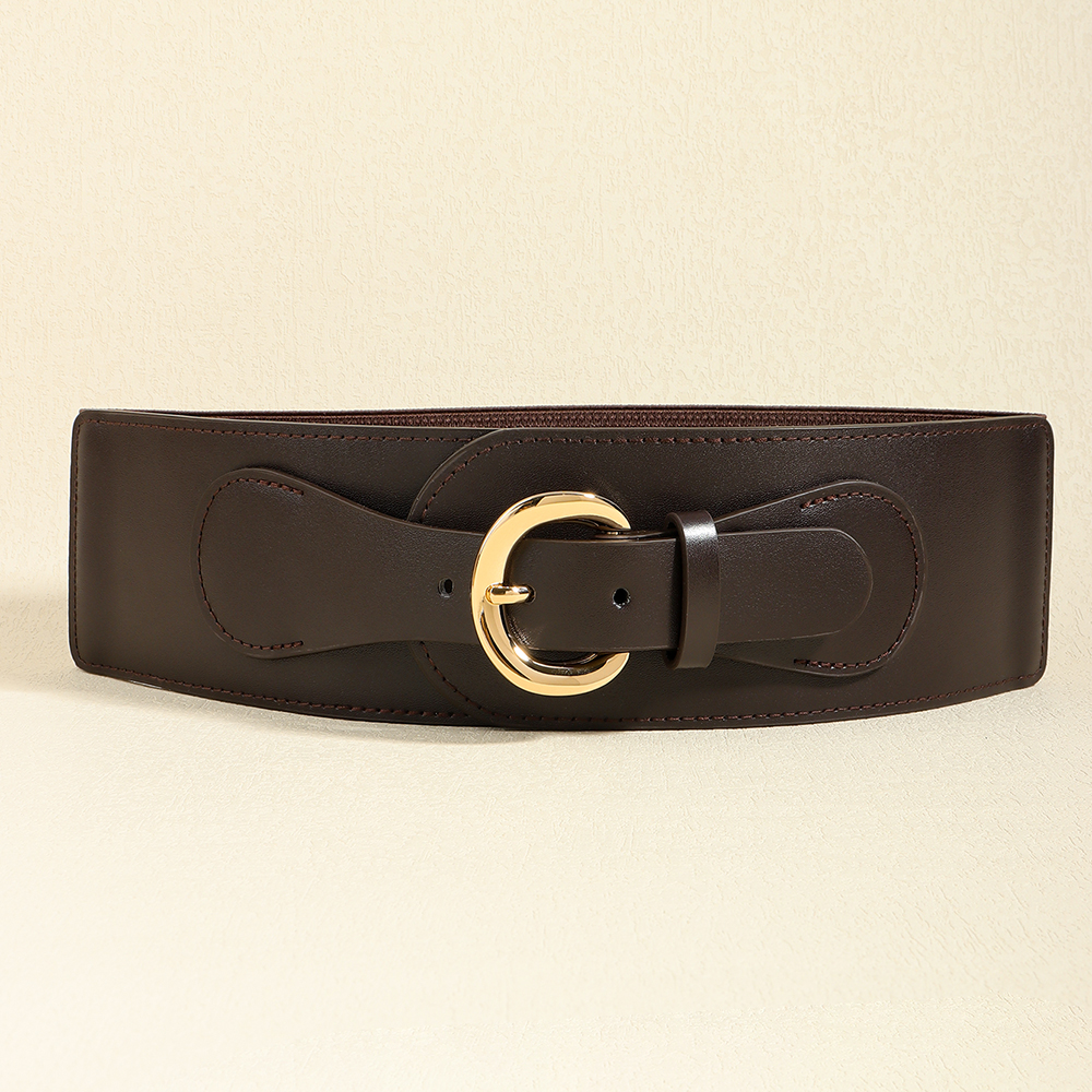 Elegant Glam Simple Style Solid Color Pu Leather Belt Buckle Women's Leather Belts display picture 6