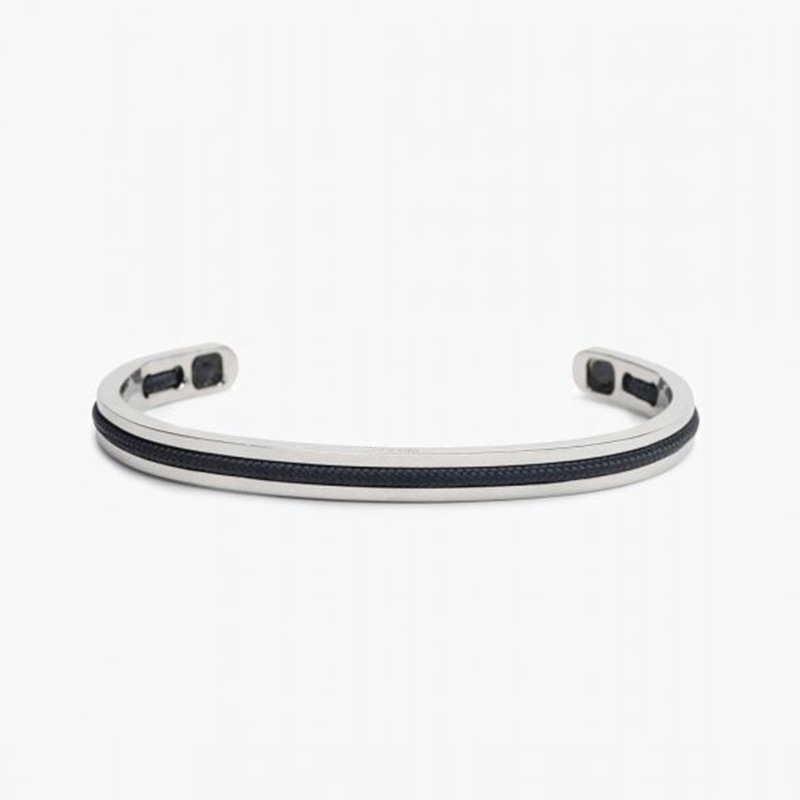 IG Style Simple Style Solid Color 316 Stainless Steel  Nylon Rope Bangle In Bulk display picture 2