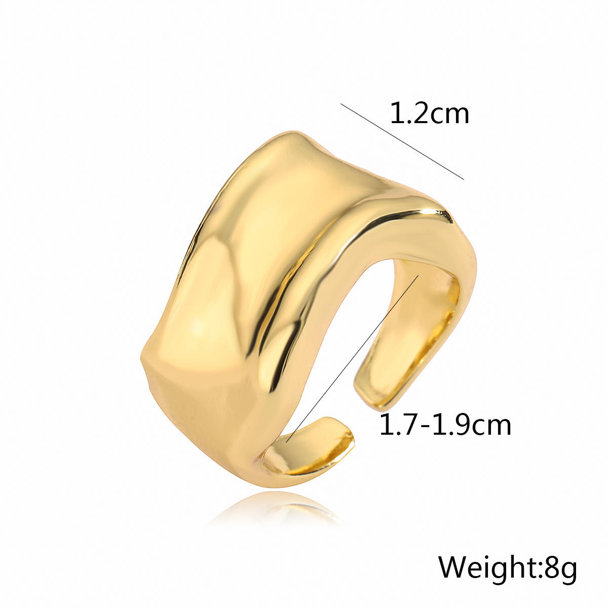 Copper IG Style Retro Classic Style Plating Geometric Solid Color Open Rings display picture 1