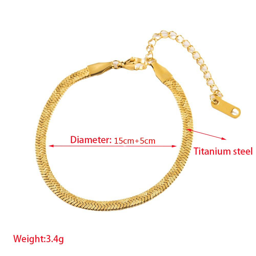 Casual Vacation Classic Style Solid Color 316 Stainless Steel  14K Gold Plated Bracelets In Bulk display picture 1