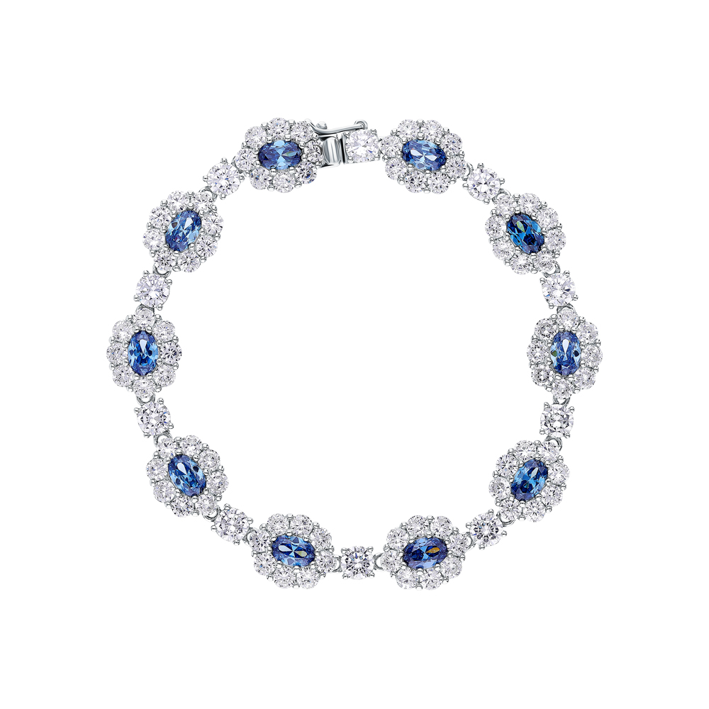 Sterling Silver White Gold Plated Glam Luxurious Plating Inlay Flower Zircon Bracelets display picture 2