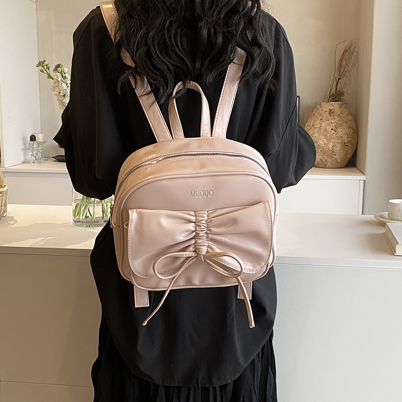 Medium Waterproof Solid Color Casual Shopping Women's Backpack display picture 8