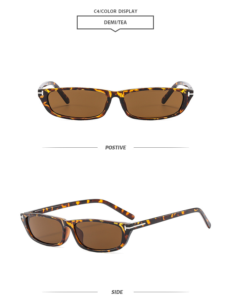 Casual Simple Style Stripe Solid Color Leopard Ac Square Full Frame Women's Sunglasses display picture 11