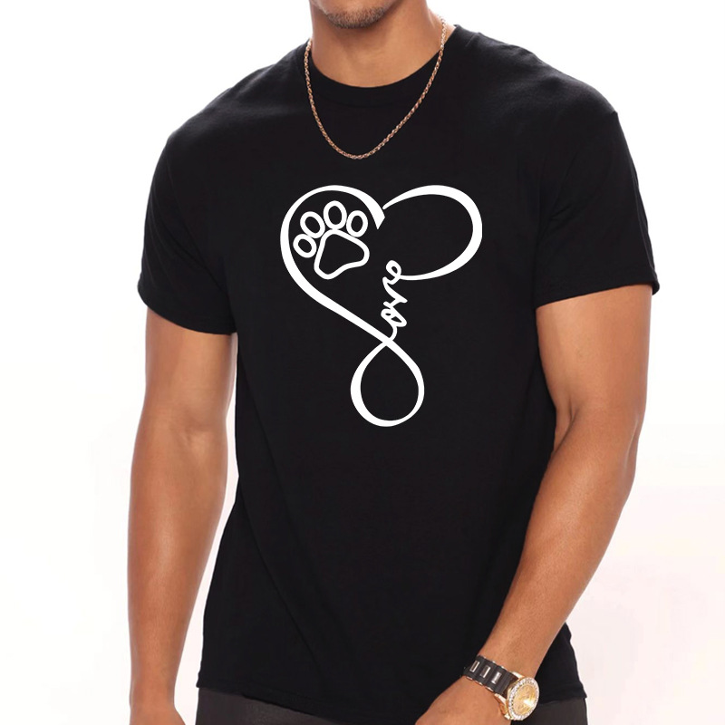 Men's Heart Shape Simple Style Round Neck Short Sleeve Regular Fit Men's T-shirt display picture 5