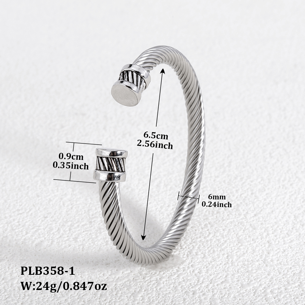Wholesale Jewelry Simple Style Geometric 304 Stainless Steel Alloy Inlay Bangle display picture 30