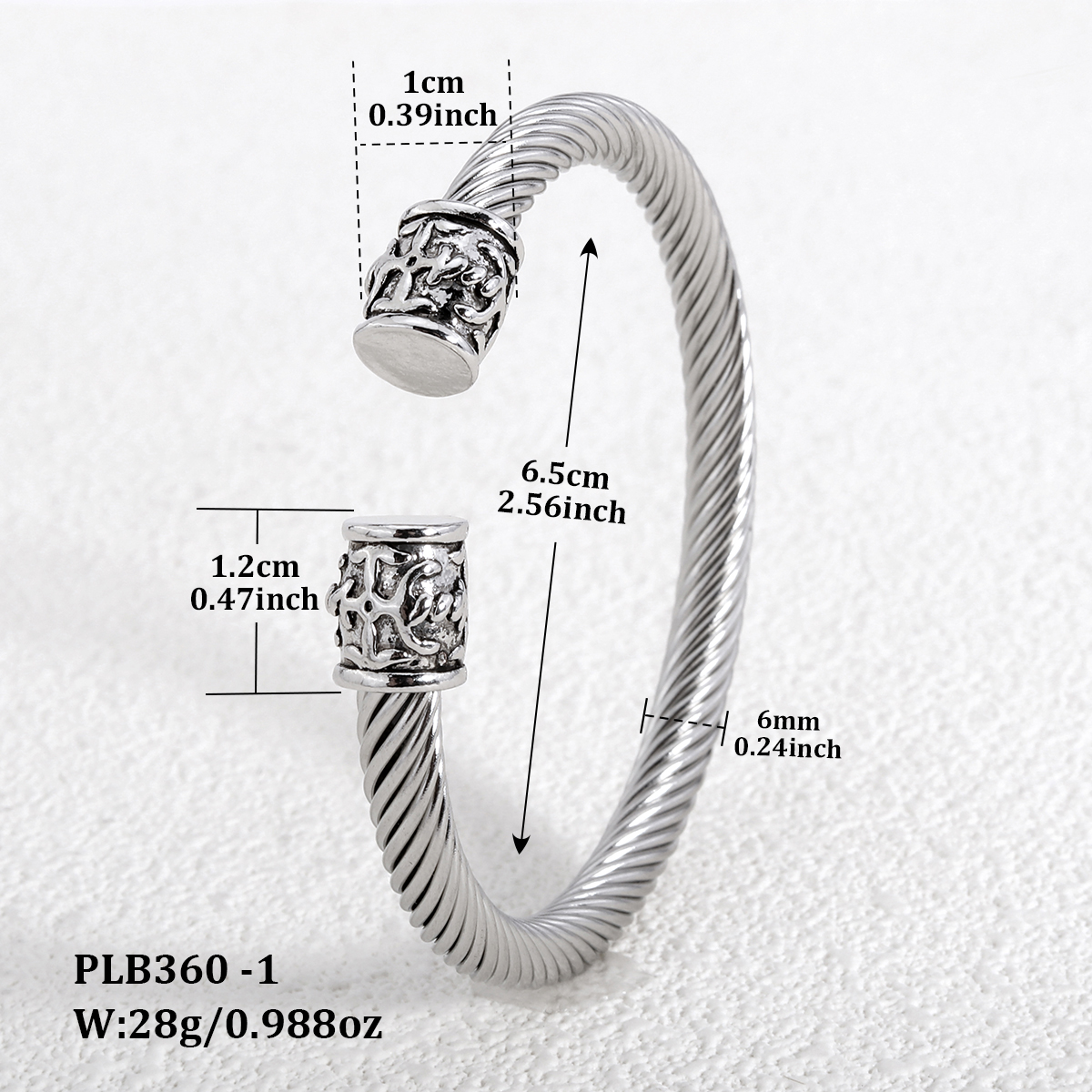 Wholesale Jewelry Simple Style Geometric 304 Stainless Steel Alloy Inlay Bangle display picture 41